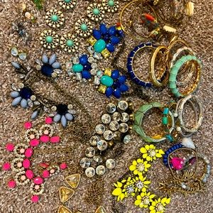 Lot of Statement jewelry: necklaces, bangles +more